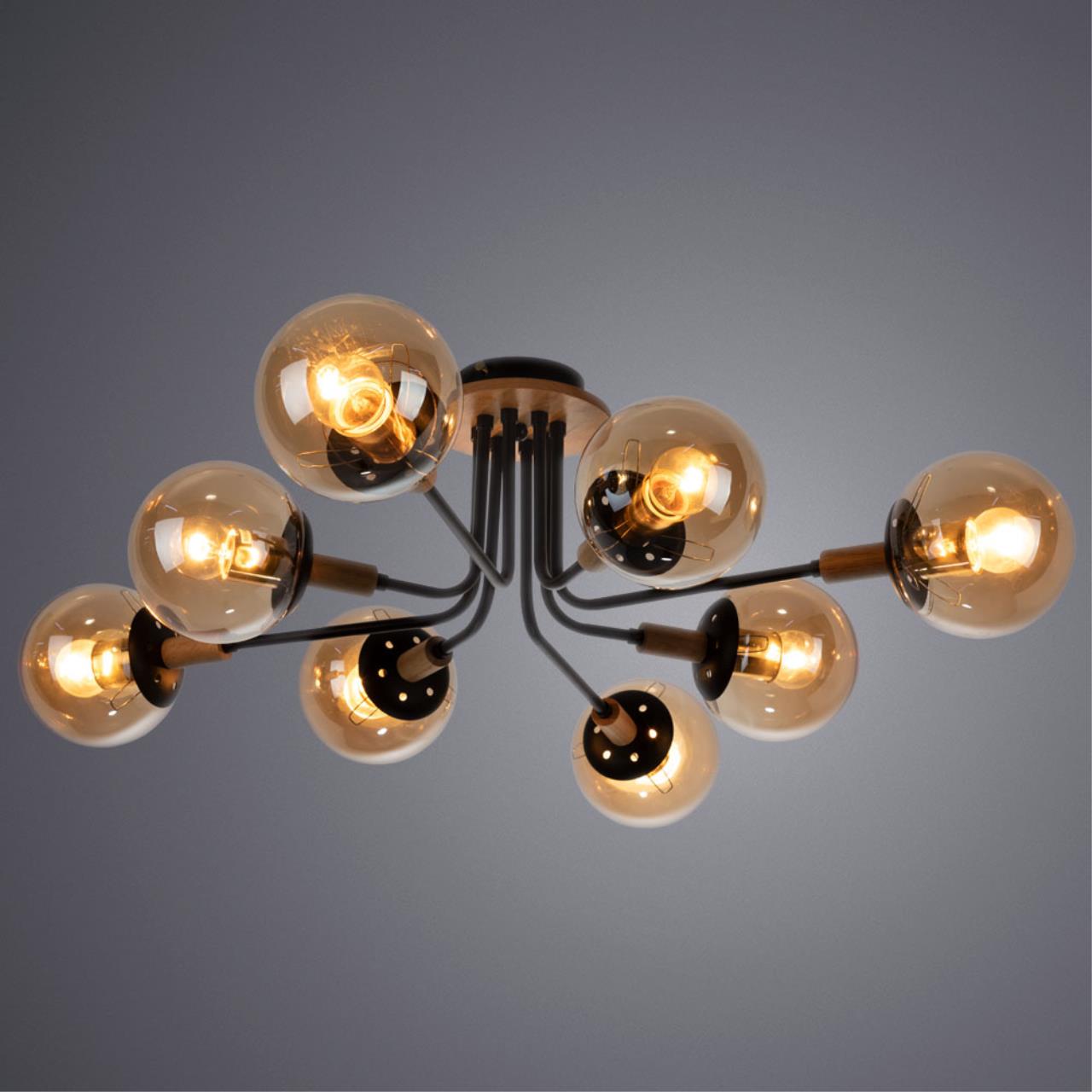 Картинка Потолочная люстра Arte Lamp Oxford A2716PL-8BK
