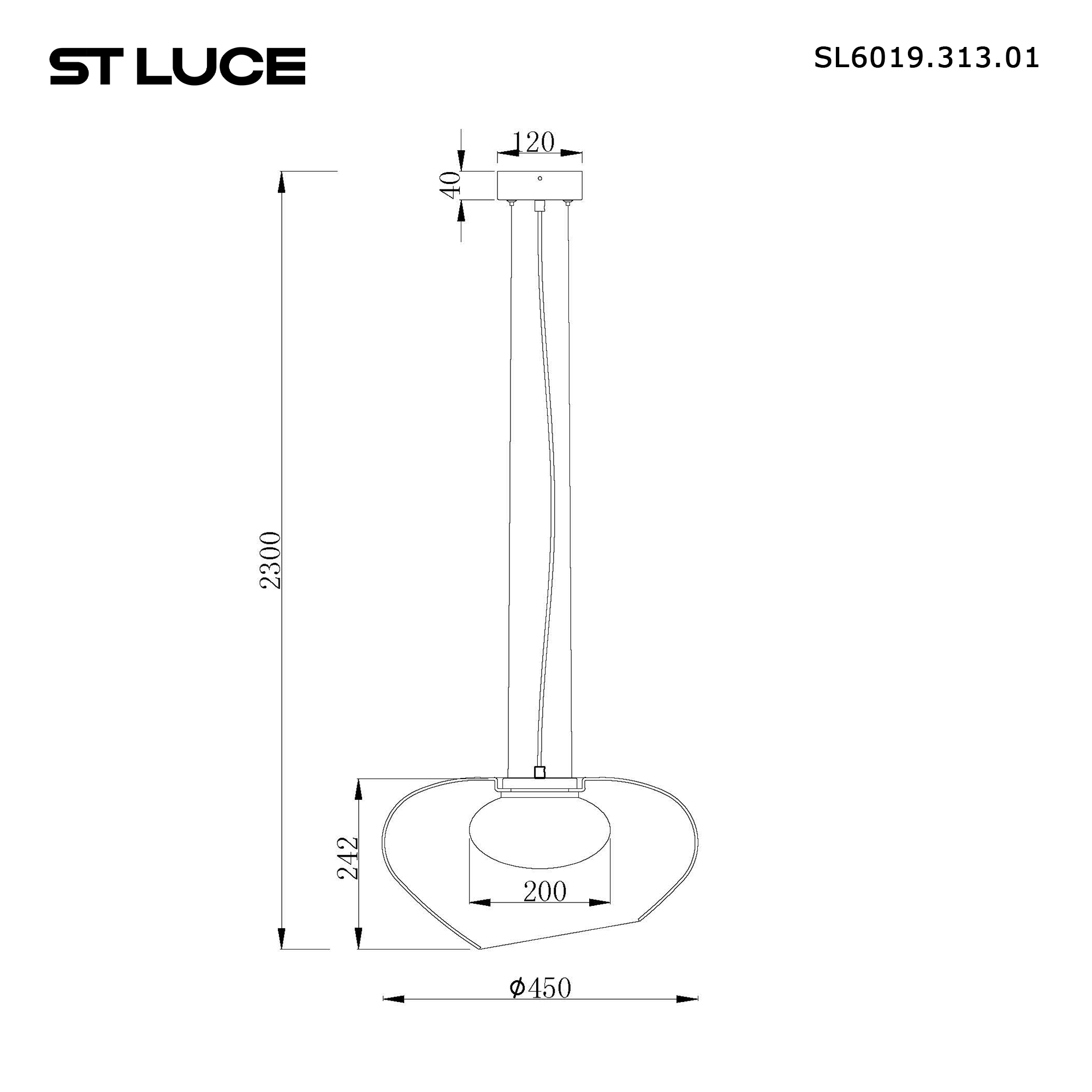 Картинка SL6019.313.01 Светильник подвесной ST-Luce FORAY