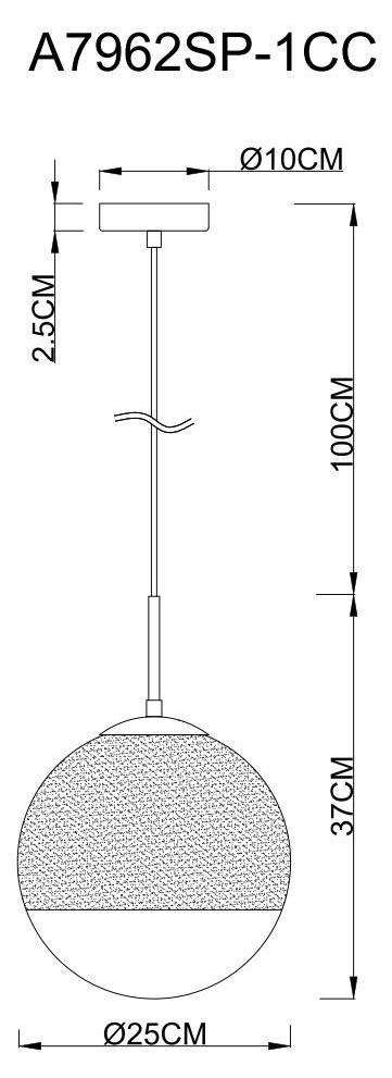 Картинка Подвесной светильник Arte Lamp Jupiter Chrome A7962SP-1CC