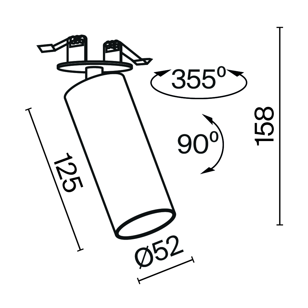 Картинка Потолочный светильник Technical C053CL-L12W4K-W-W