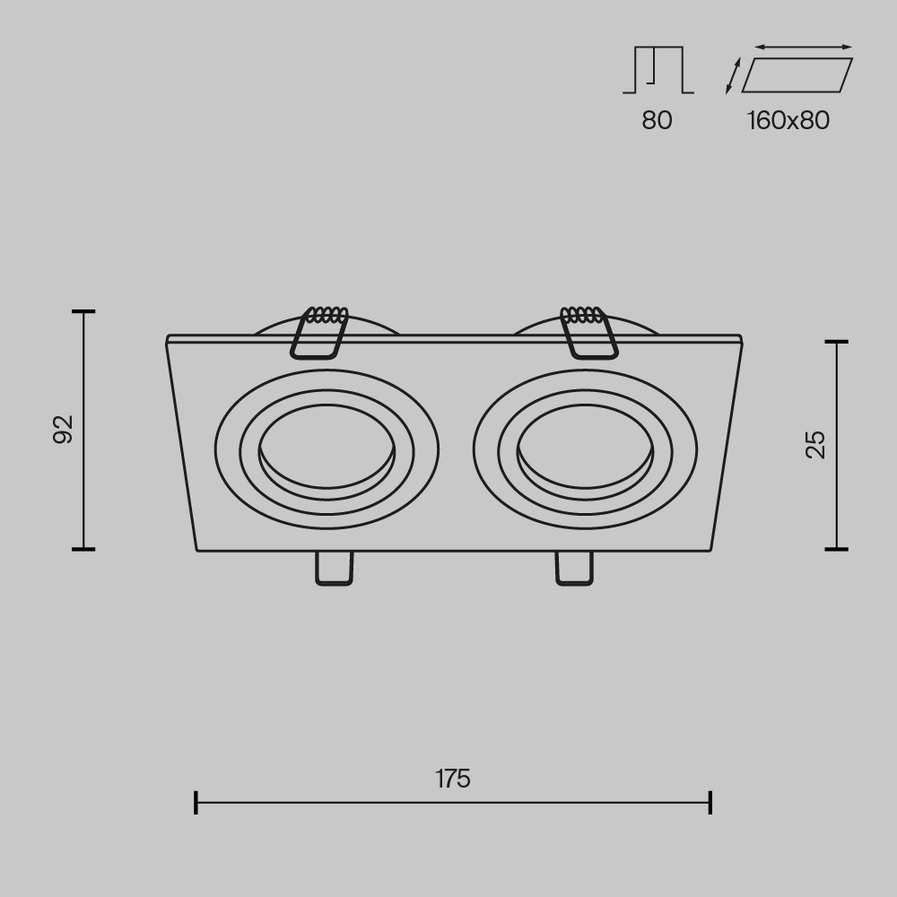 Картинка Встраиваемый светильник Maytoni Atom DL024-2-02W