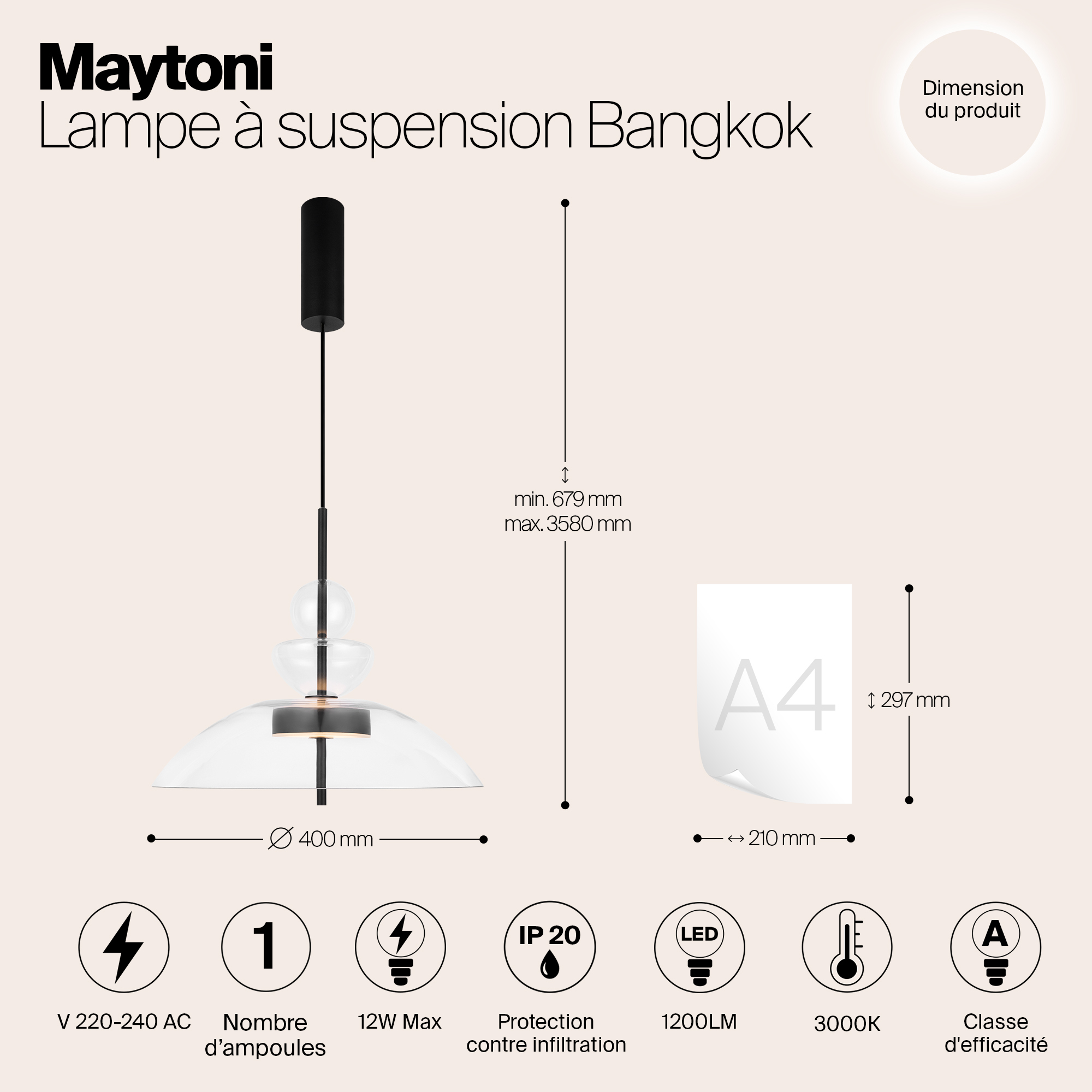 Картинка Подвесной светильник Maytoni MOD185PL-L6B3K3