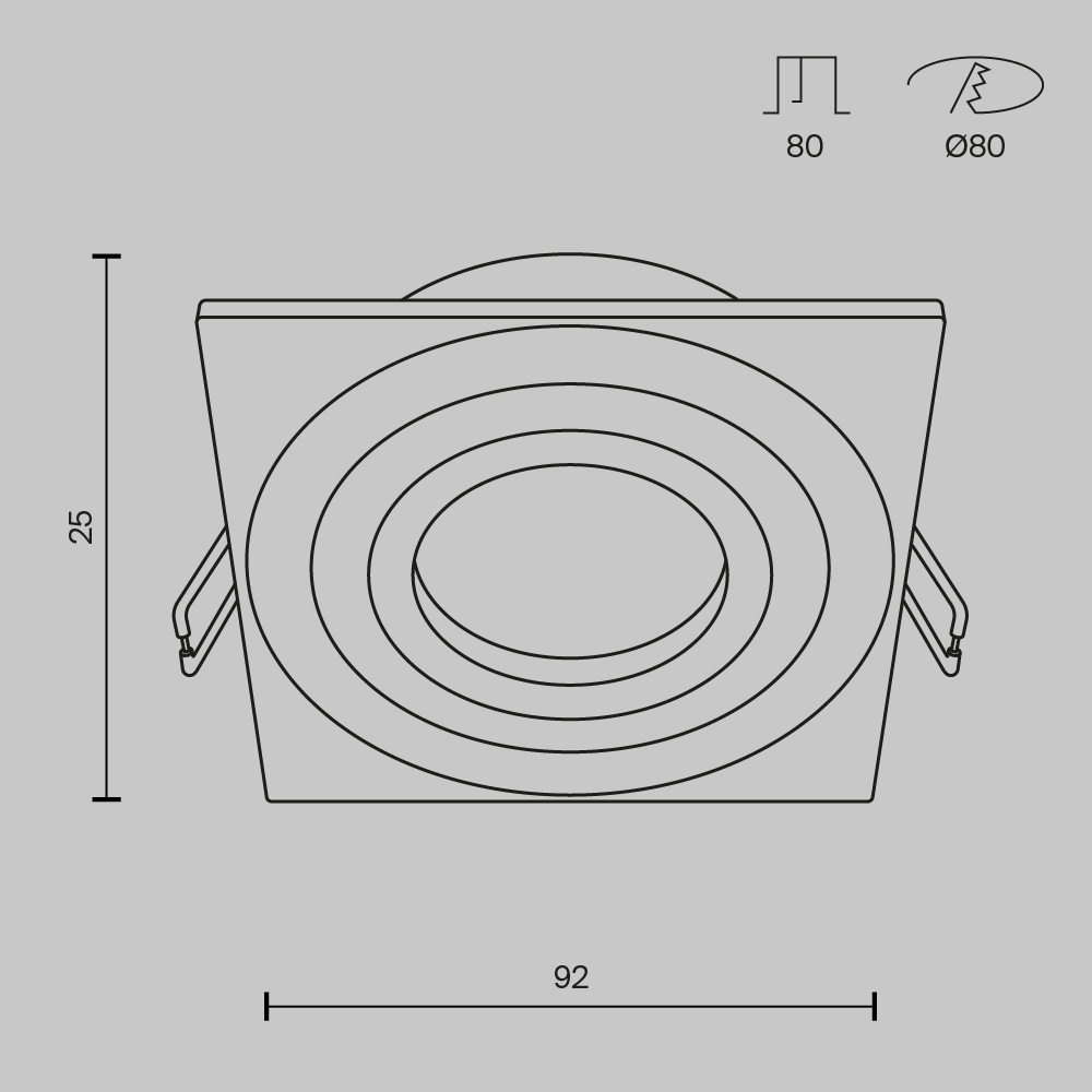 Картинка Встраиваемый светильник Maytoni Atom DL024-2-01W