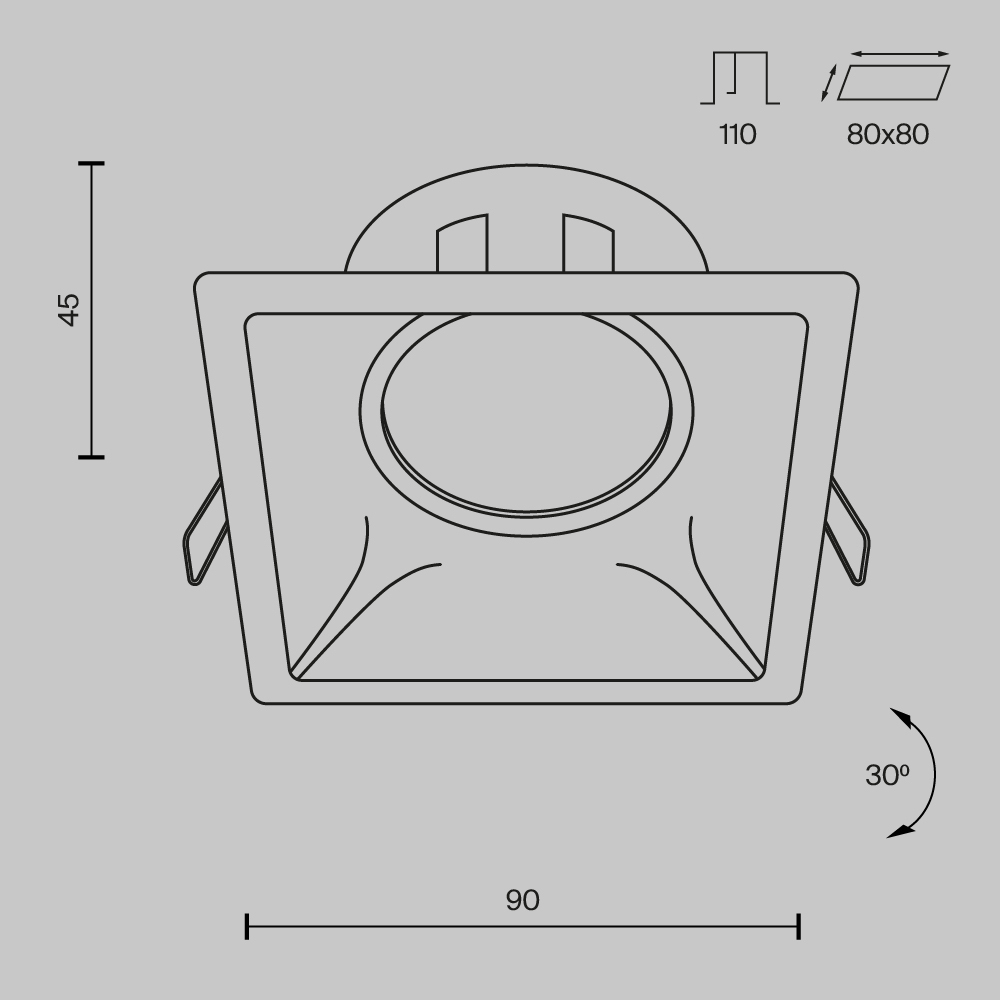 Картинка Встраиваемый светильник Maytoni Dot DL029-2-01W
