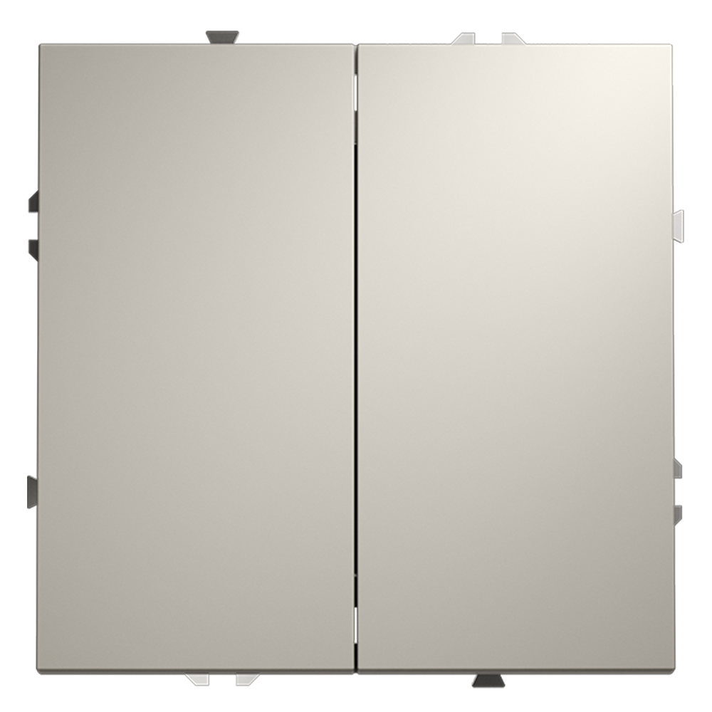 Выключатель встраиваемый VOLTUM S70 двухклавишный 10А, (кашемир) VLS020103 