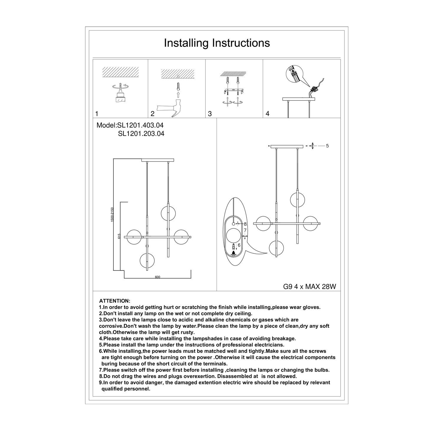 Картинка Подвесной светильник ST Luce Circono SL1201.203.04