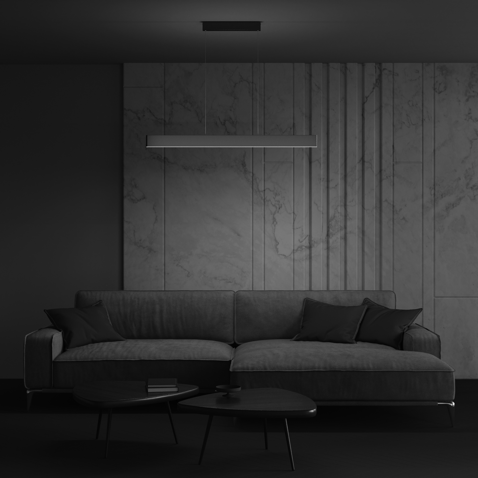 Картинка Подвесной светодиодный светильник Maytoni Step P010PL-L30G4K