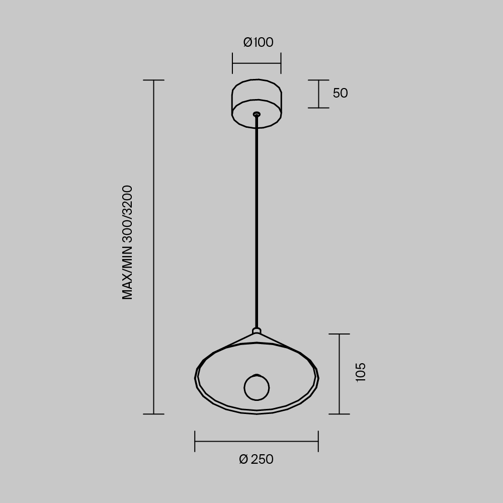 Картинка Подвесной светильник Maytoni MOD534PL-L16B3K BELL