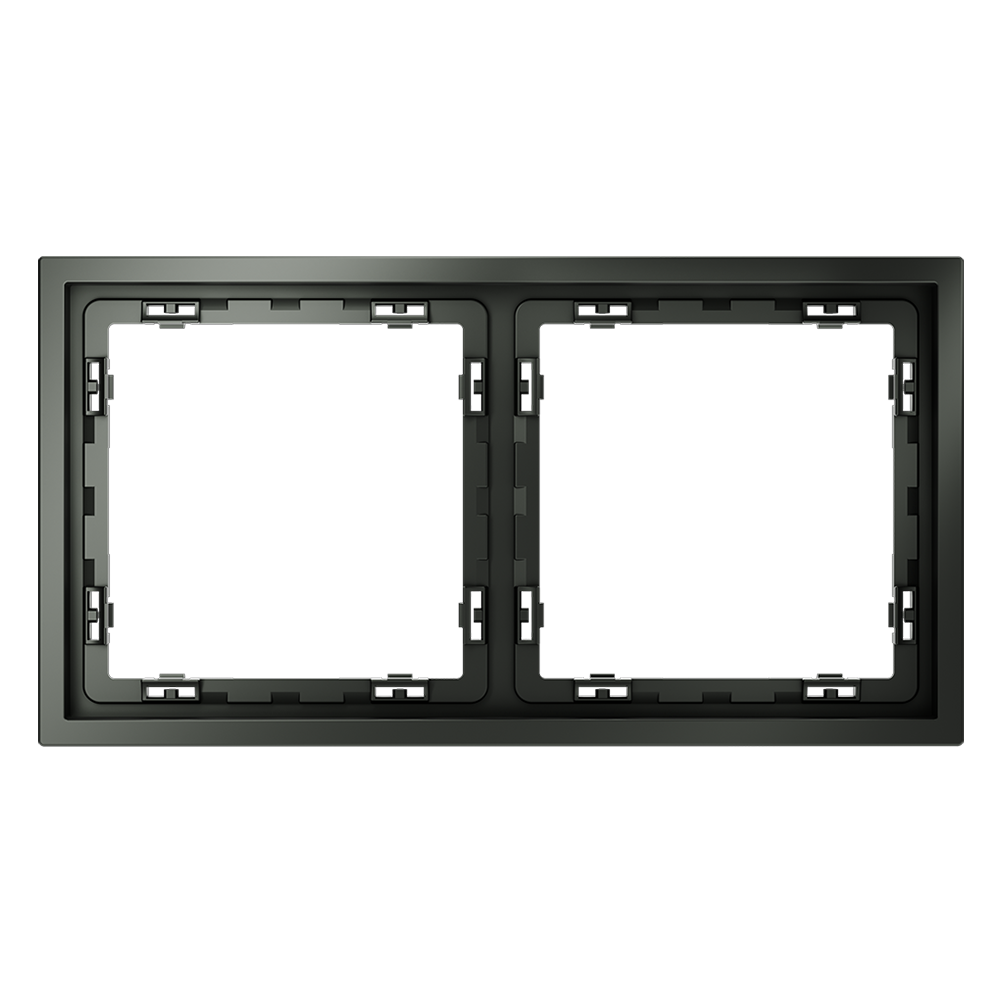 Картинка Рамка пластиковая VOLTUM S70 на 2 поста, (титан) VLS100206