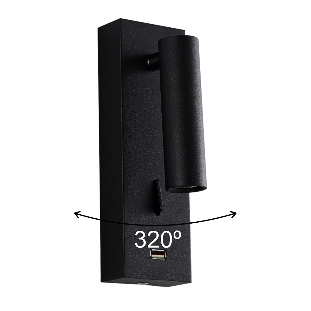 Картинка Бра Crystal Lux CLT 210W USB BL Crystal Lux 1400/469