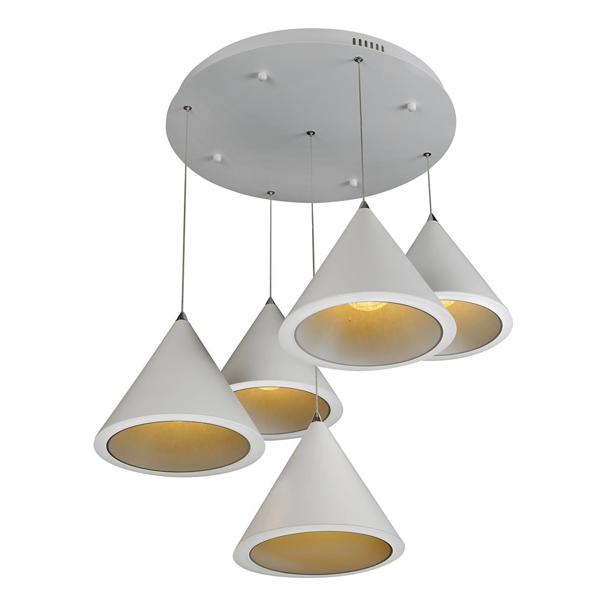 Картинка Подвесная светодиодная люстра iLedex Moon WL8858-5 WH