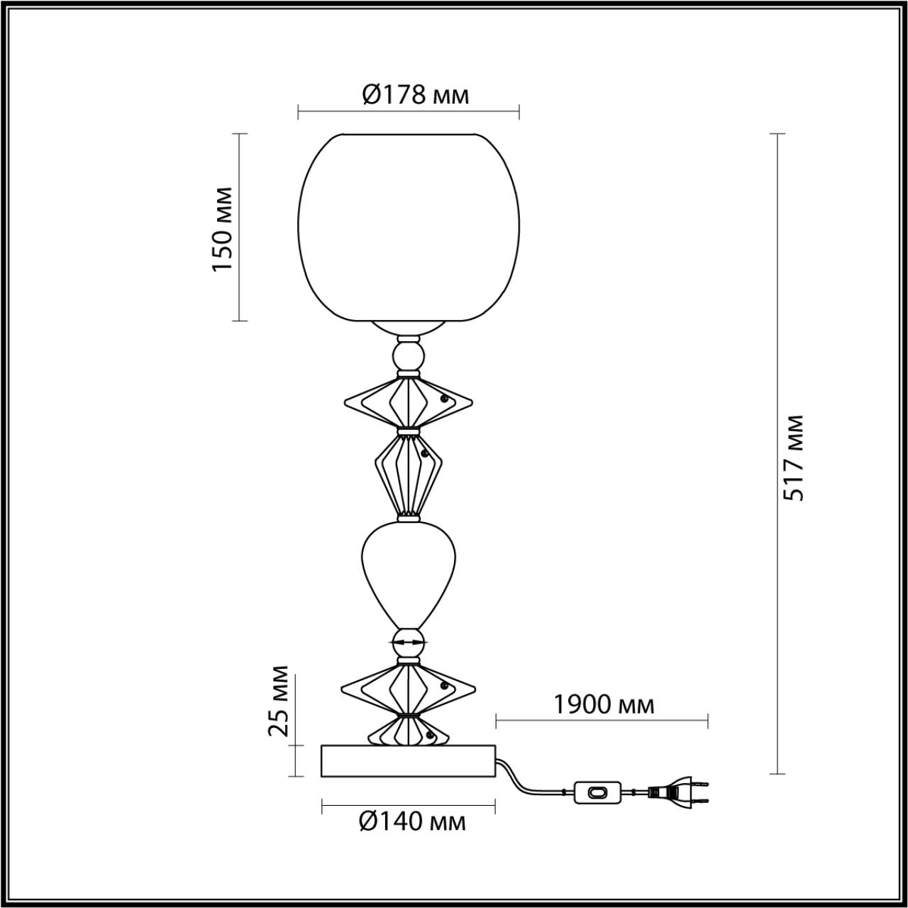 Картинка Настольная лампа Odeon Light Classic Bizet 4855/1T