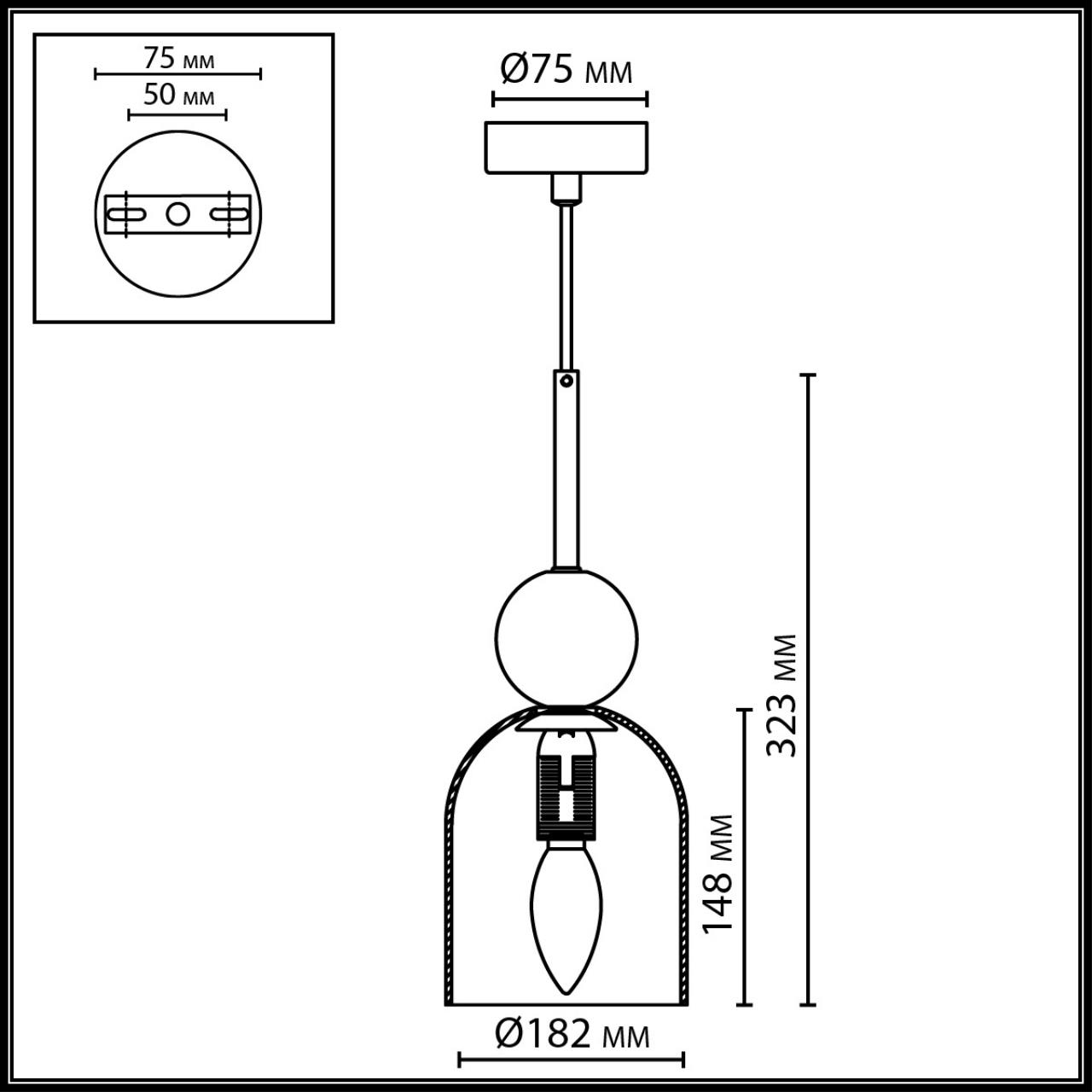 Картинка 6625/1B Odeon Light Подвесной светильник LOLLA