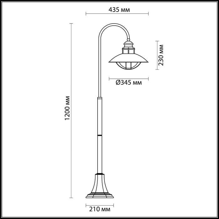 Картинка Уличный светильник Odeon Light Dante 4164/1F
