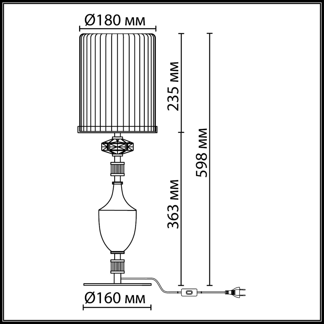 Картинка 5414/1TA Odeon Light Настольная лампа TERRA