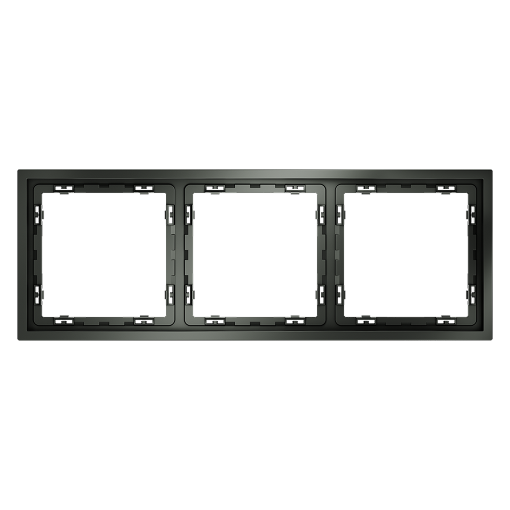 Картинка Рамка пластиковая VOLTUM S70 на 3 поста, (титан) VLS100306