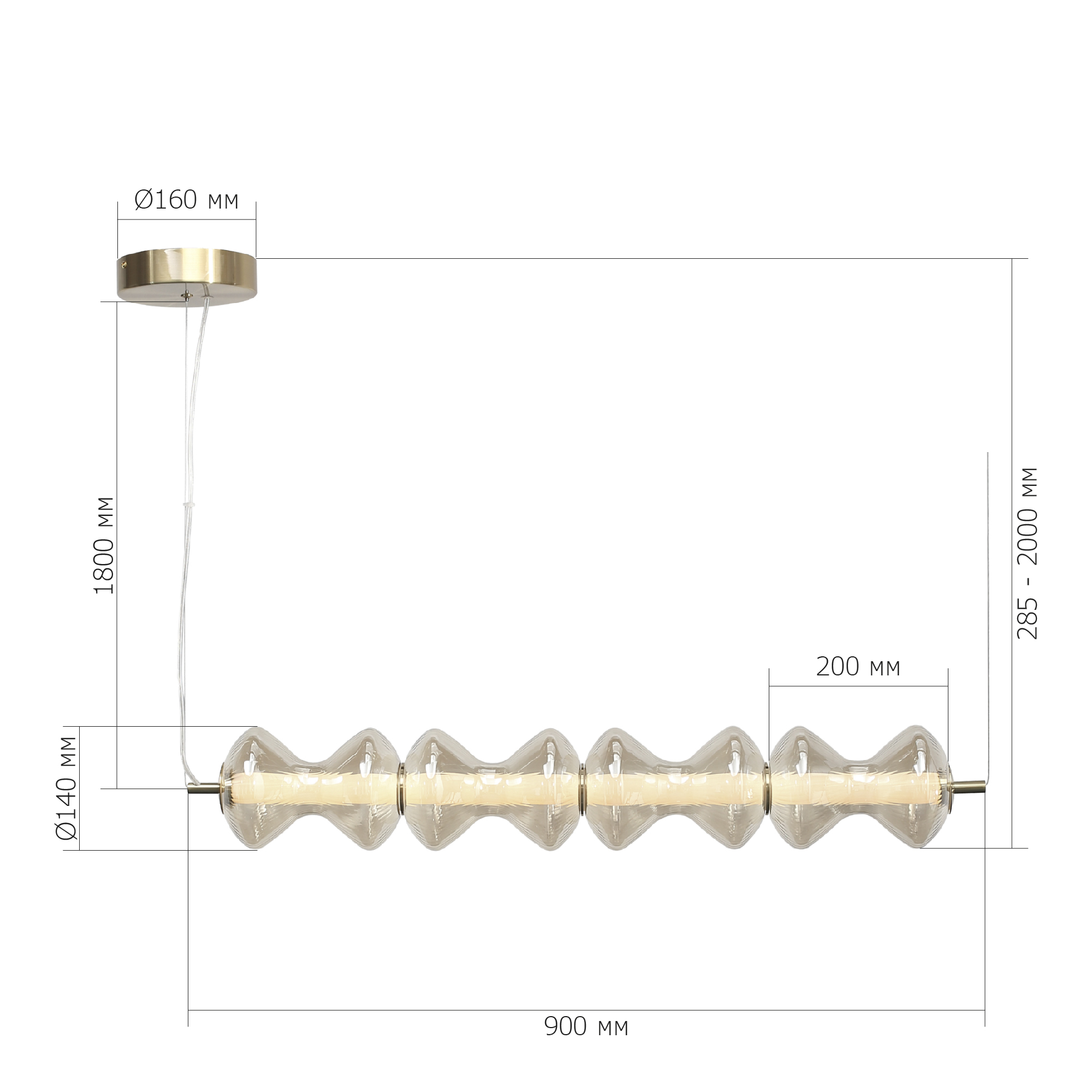 Картинка SL6136.223.01 Светильник подвесной ST-Luce SPINE