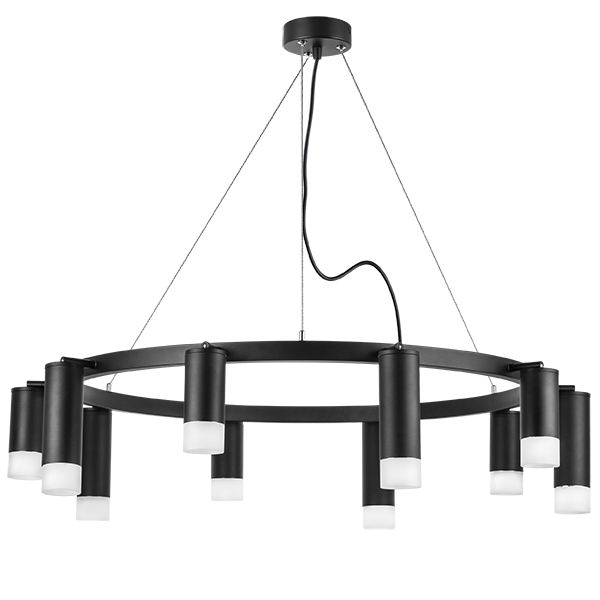 lr0203758751 подвесной светильник rullo 10х50w gu10 черный (571020+214437-5+214487-5+202431-10), доставка по Казахстану 