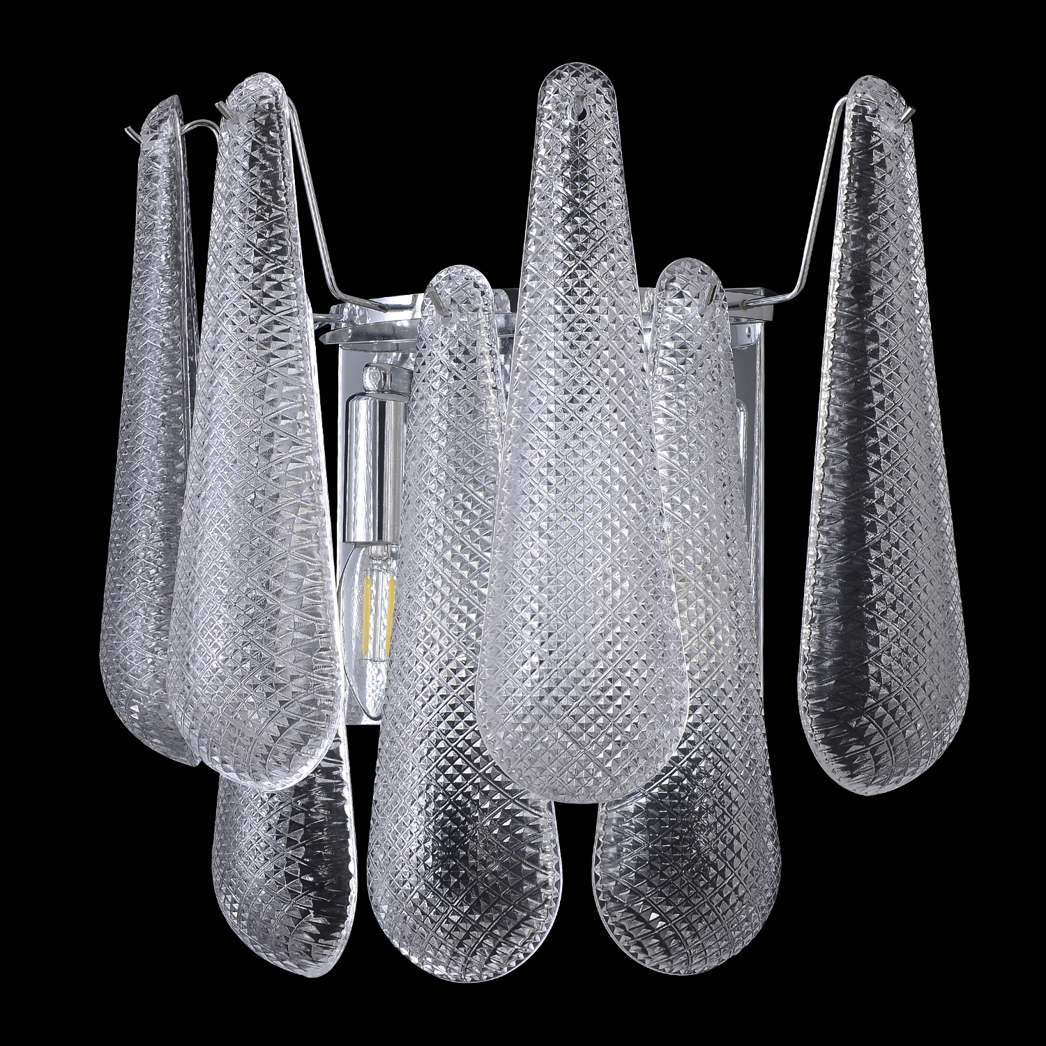 Картинка Настенный светильник FONTAIN AP2 CHROME Crystal Lux 1803/402