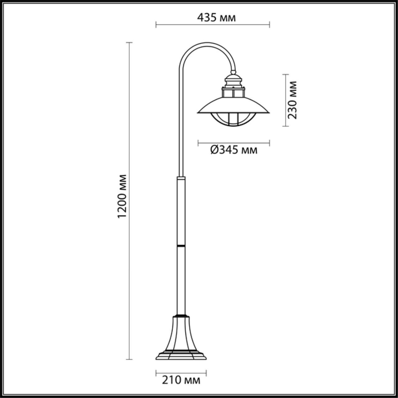 Картинка Уличный светильник Odeon Light Dante 4164/1F