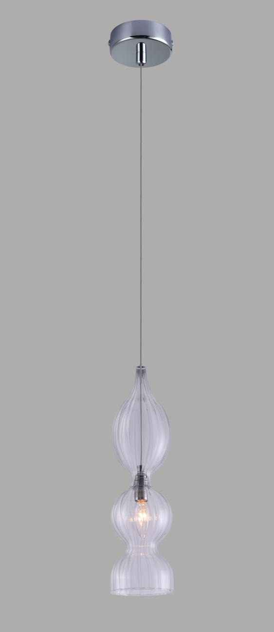 Картинка Светильник подвесной Crystal Lux IRIS SP1 B TRANSPARENT Crystal Lux 2075/201