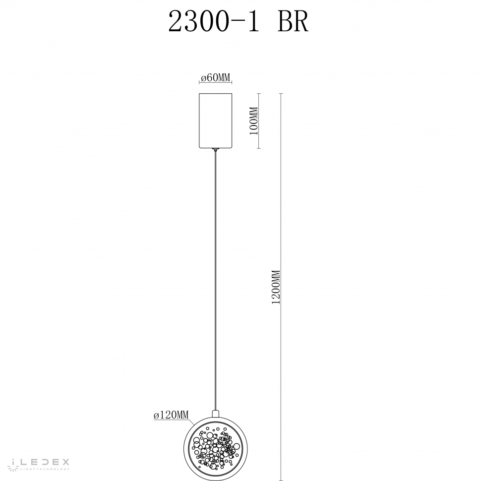 Картинка Светильник подвесной iLedex Sonos iLedex 2300-1 BR
