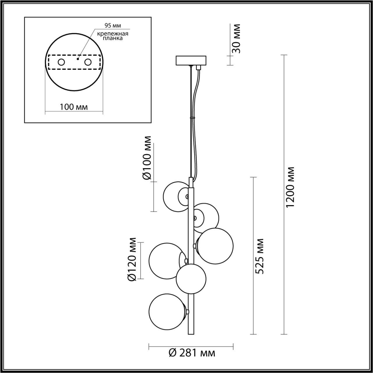Картинка Подвесная люстра Odeon Light Modern Tovi 4818/6