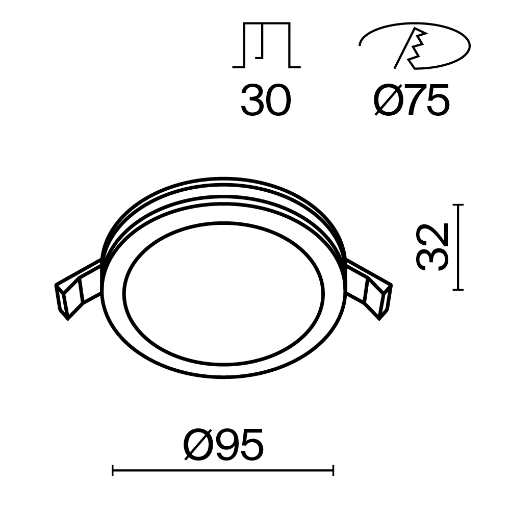 Картинка Встраиваемый светодиодный светильник Maytoni Phanton DL303-L12B