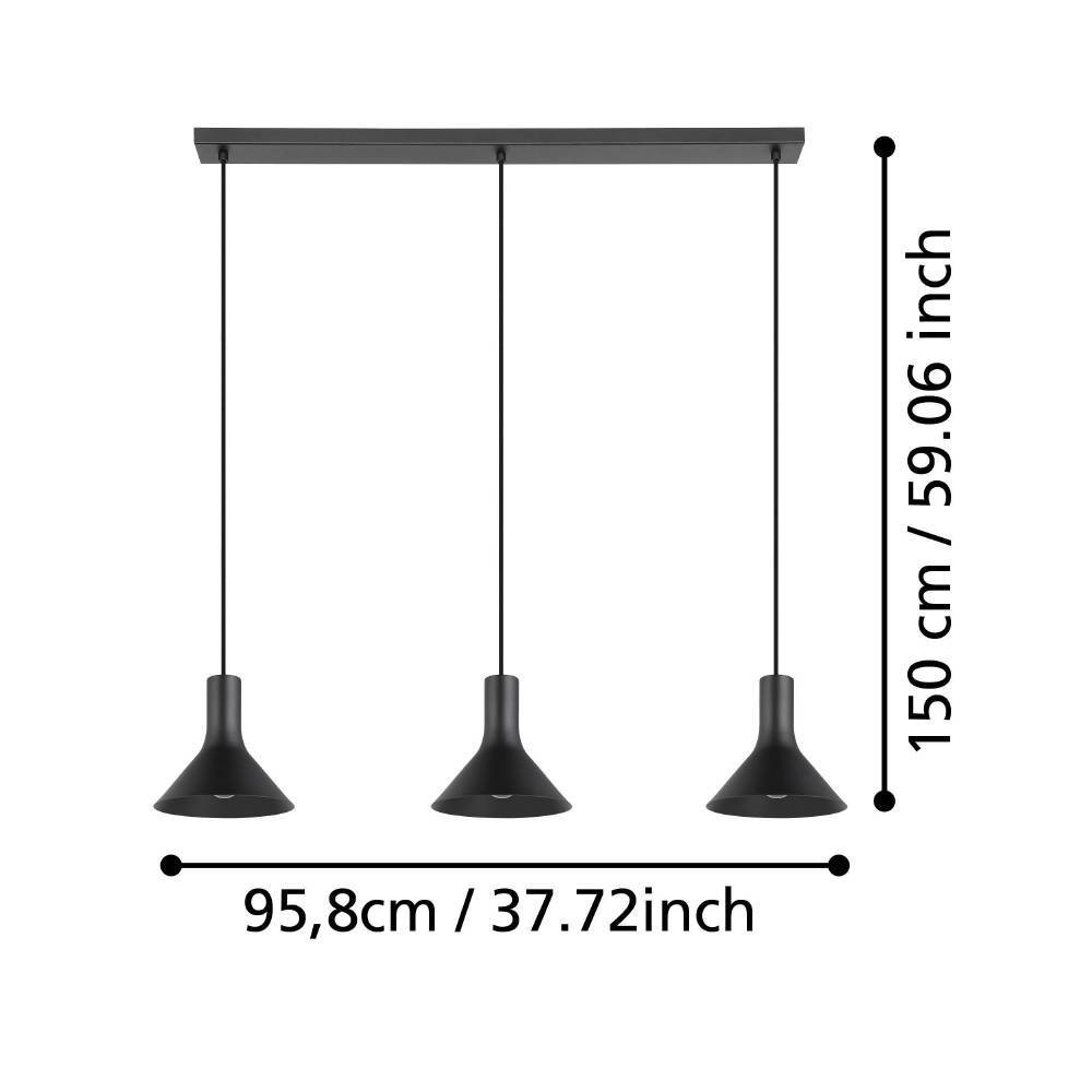 Картинка 390219 Люстра MORESCANA, 3X28W (E27), сталь, черный