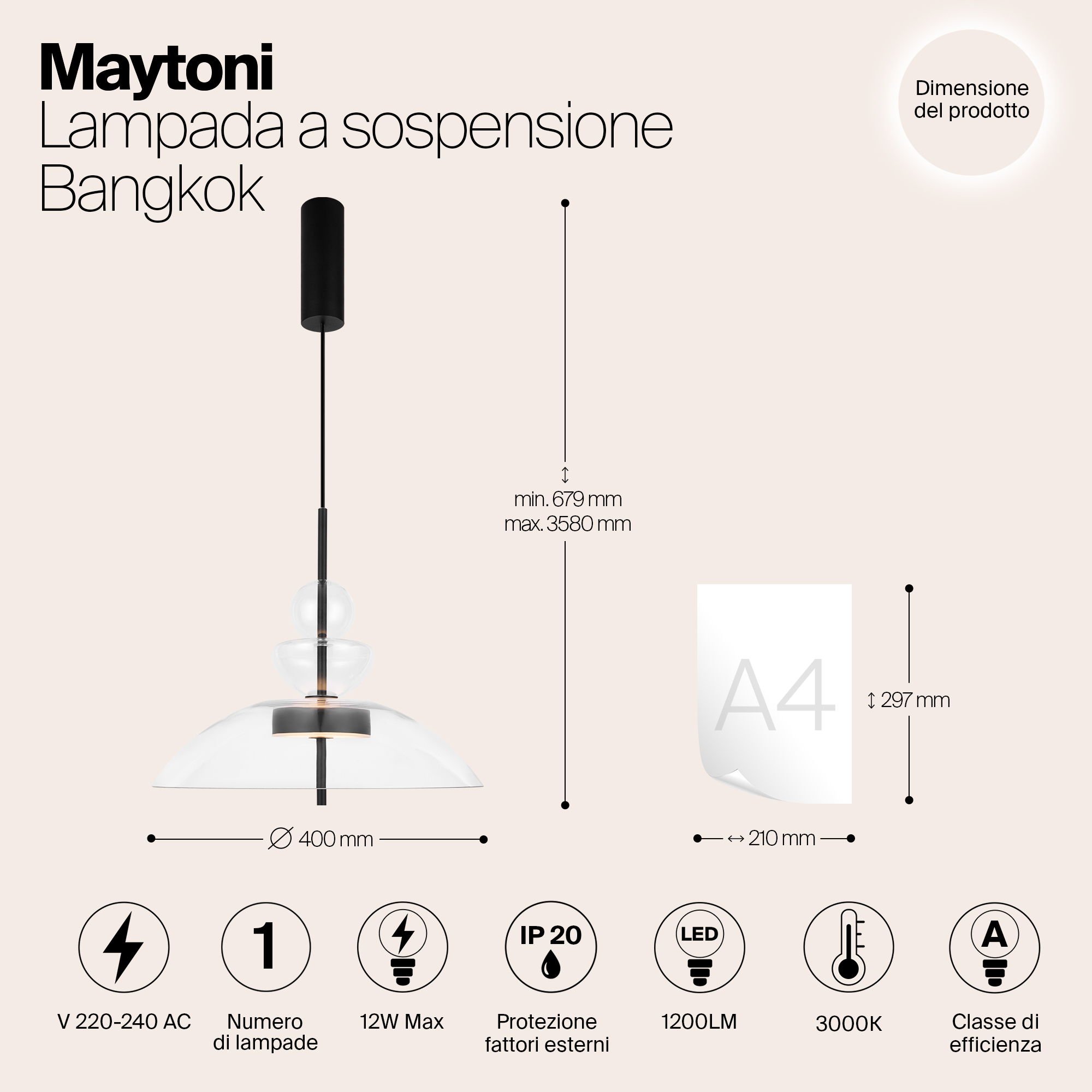 Картинка Подвесной светильник Maytoni MOD185PL-L6B3K3