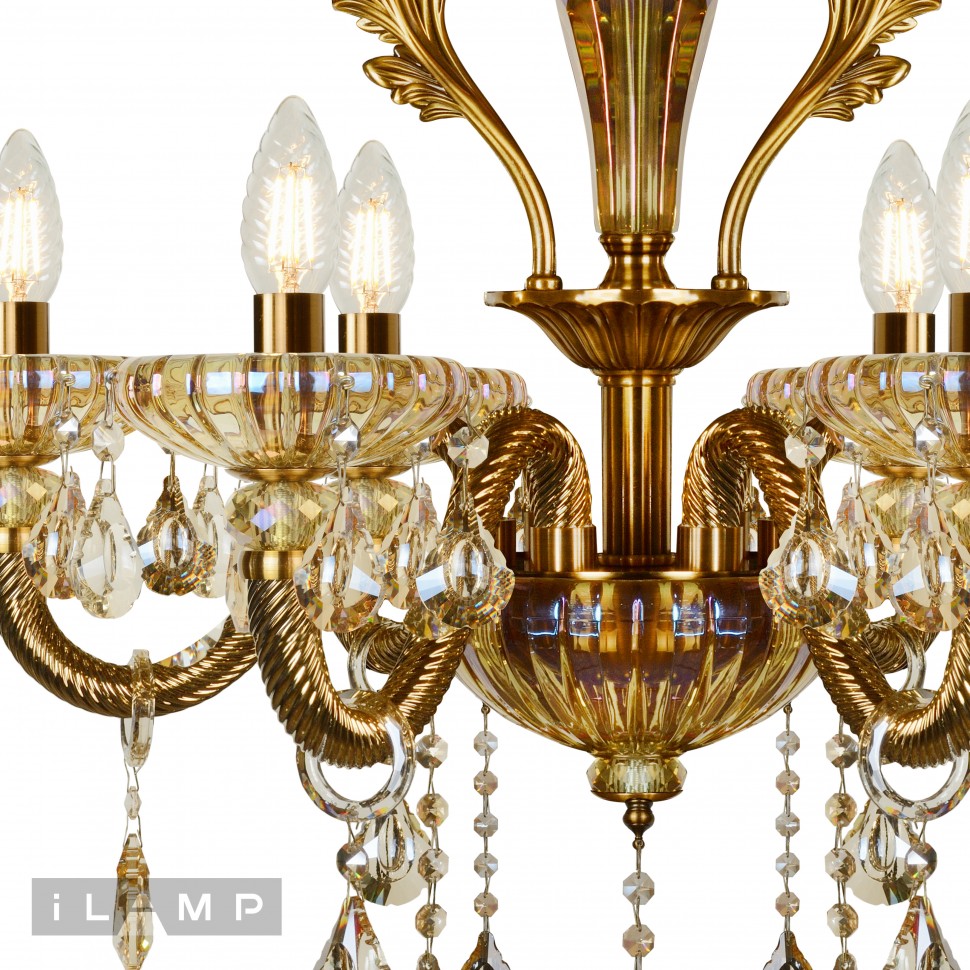 Картинка Подвесная люстра iLamp Asia 81069-6 Бронзовая