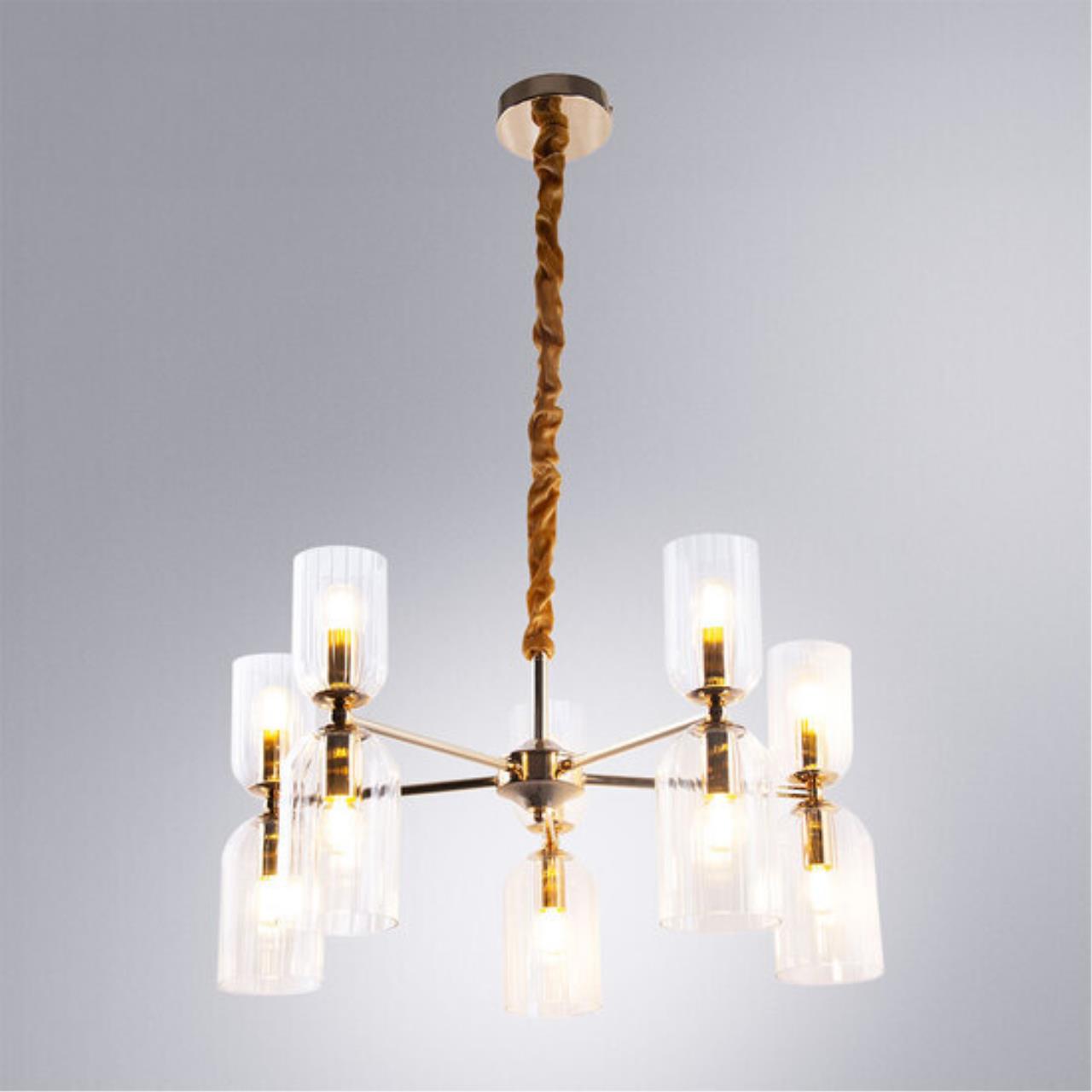 Картинка Подвесная люстра Arte Lamp CHARM A1623LM-10GO
