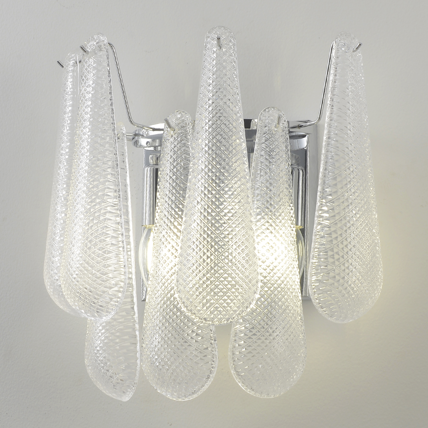 Картинка Настенный светильник FONTAIN AP2 CHROME Crystal Lux 1803/402