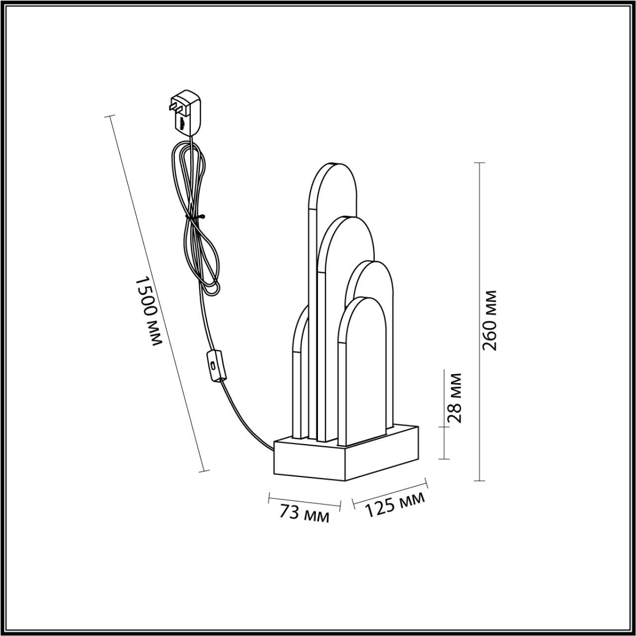 Картинка 5438/12TL Odeon Light Exclusive Настольная лампа FOROS