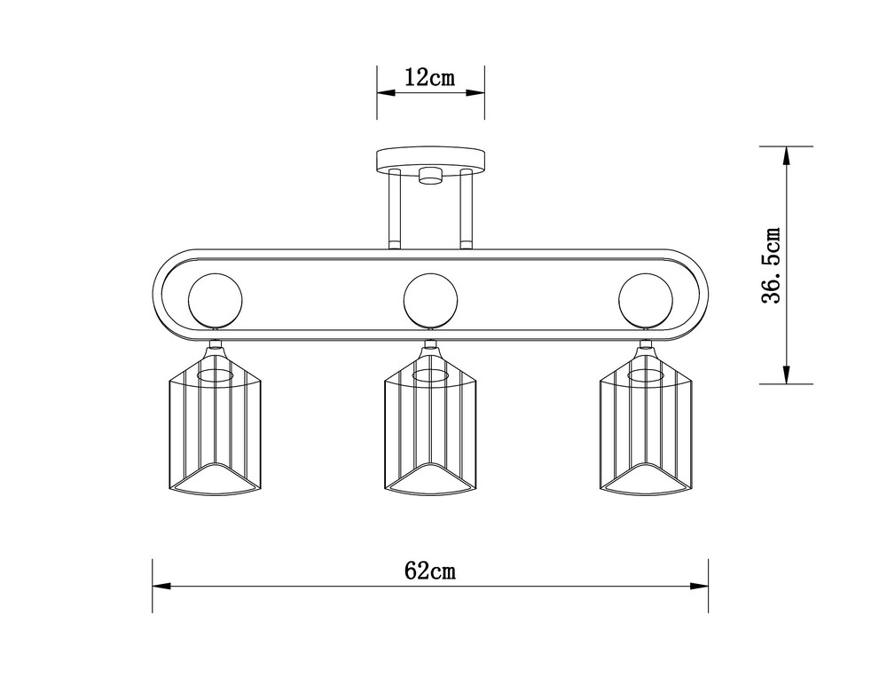 Картинка Потолочная люстра Arte Lamp GLAMORE A5076PL-3BK