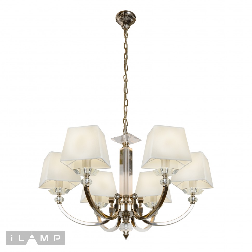 Картинка Подвесная люстра iLamp Blues P9404-6 Никель+белый