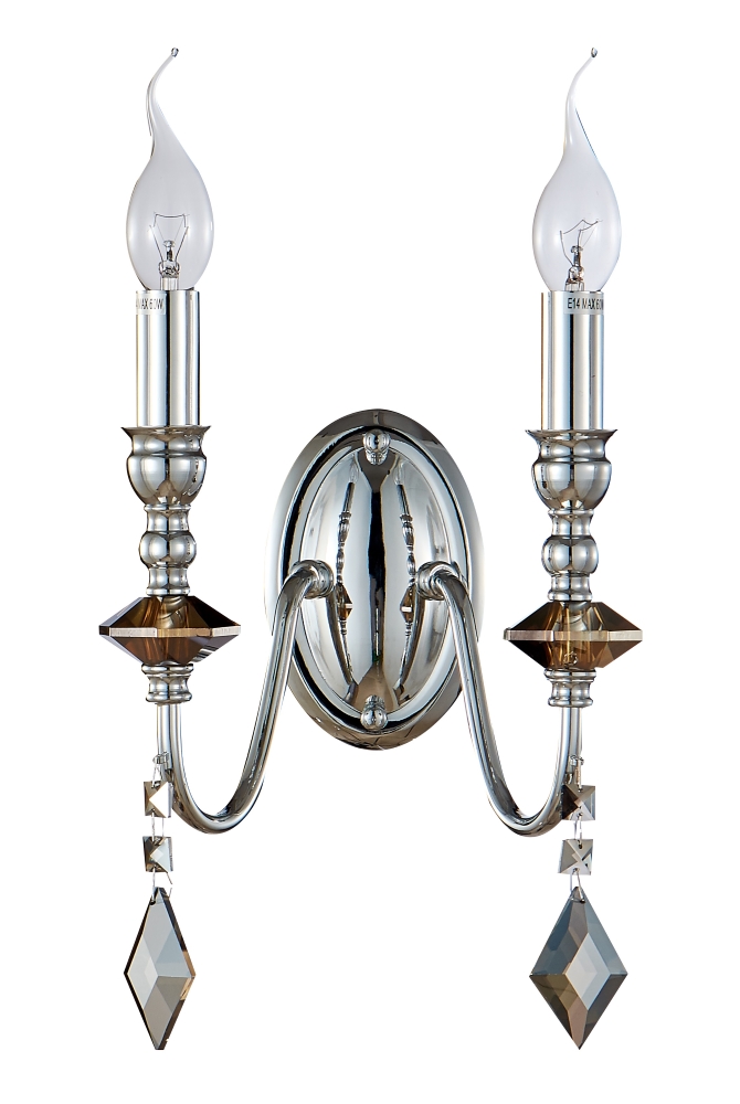 Картинка Бра Crystal Lux MERCEDES AP2 CHROME/SMOKE Crystal Lux 0950/402