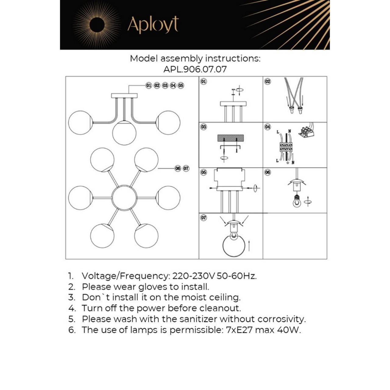 Картинка Потолочная люстра Aployt Ewka APL.906.07.07