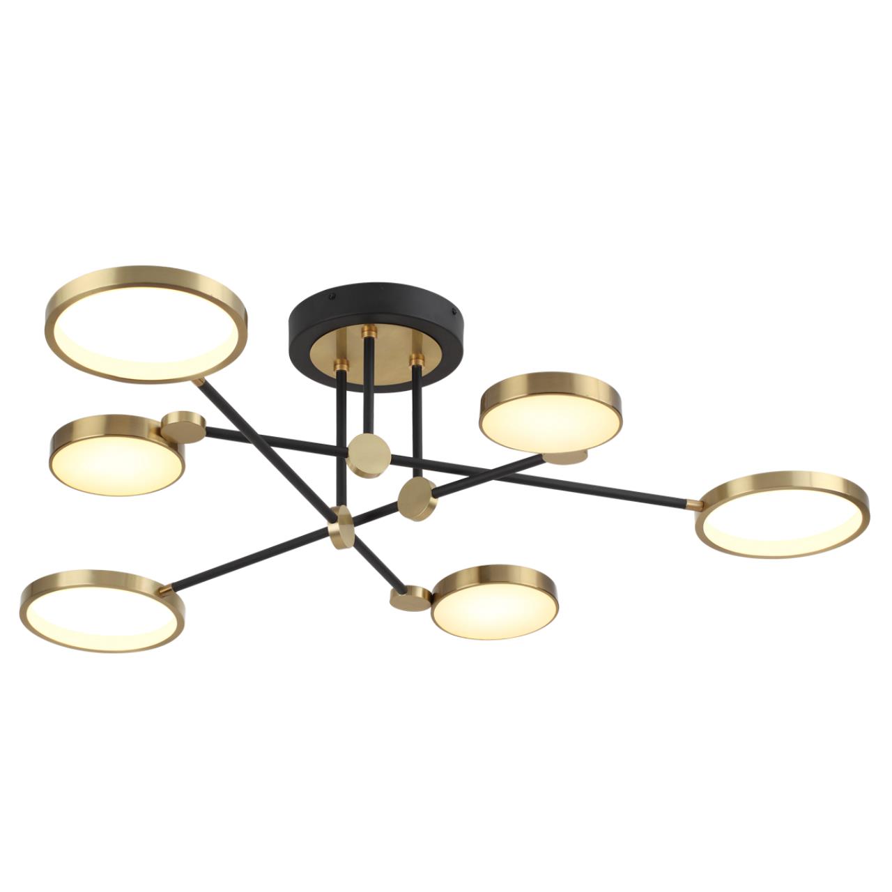 Картинка Потолочная светодиодная люстра Odeon Light Midcent Denzel 4320/60CL