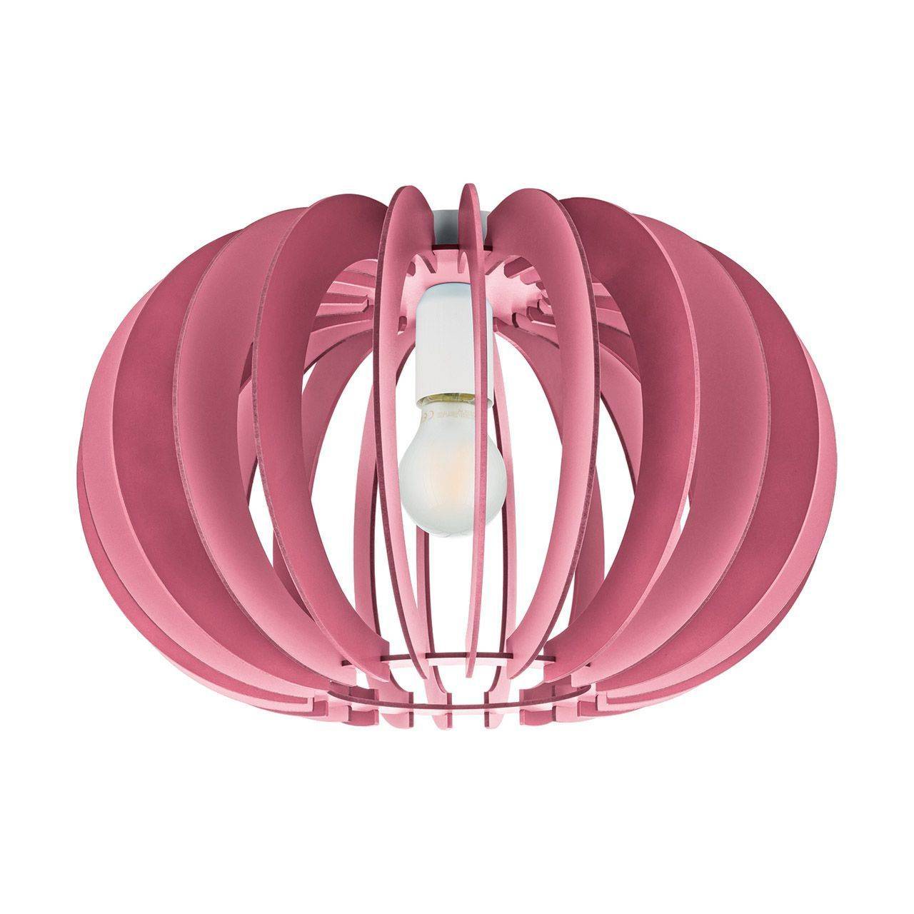 Картинка Светильник потолочный FABELLA, сталь, дерево  1 E27 PINK