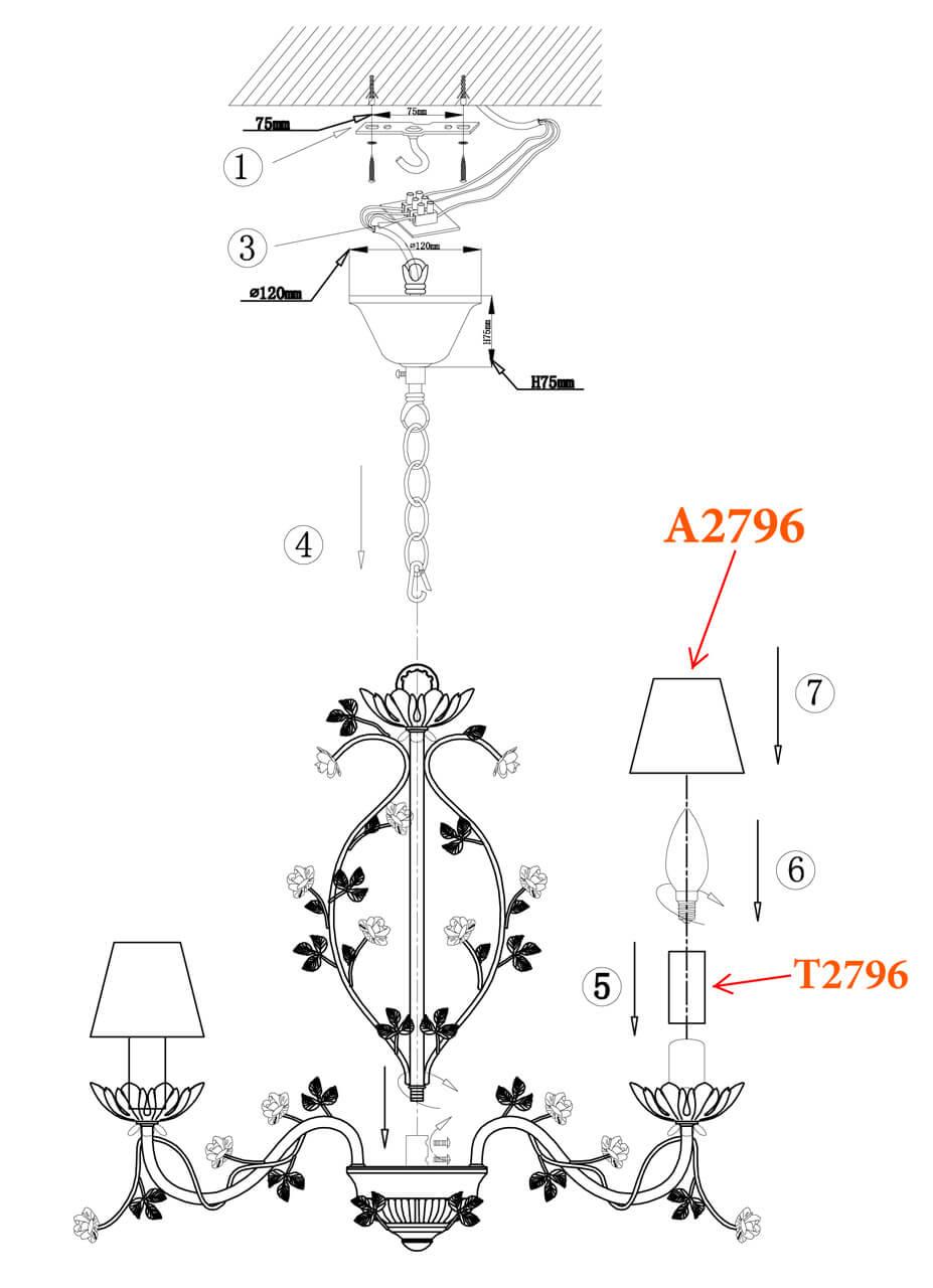 Картинка Подвесная люстра Odeon Light Tender 2796/3