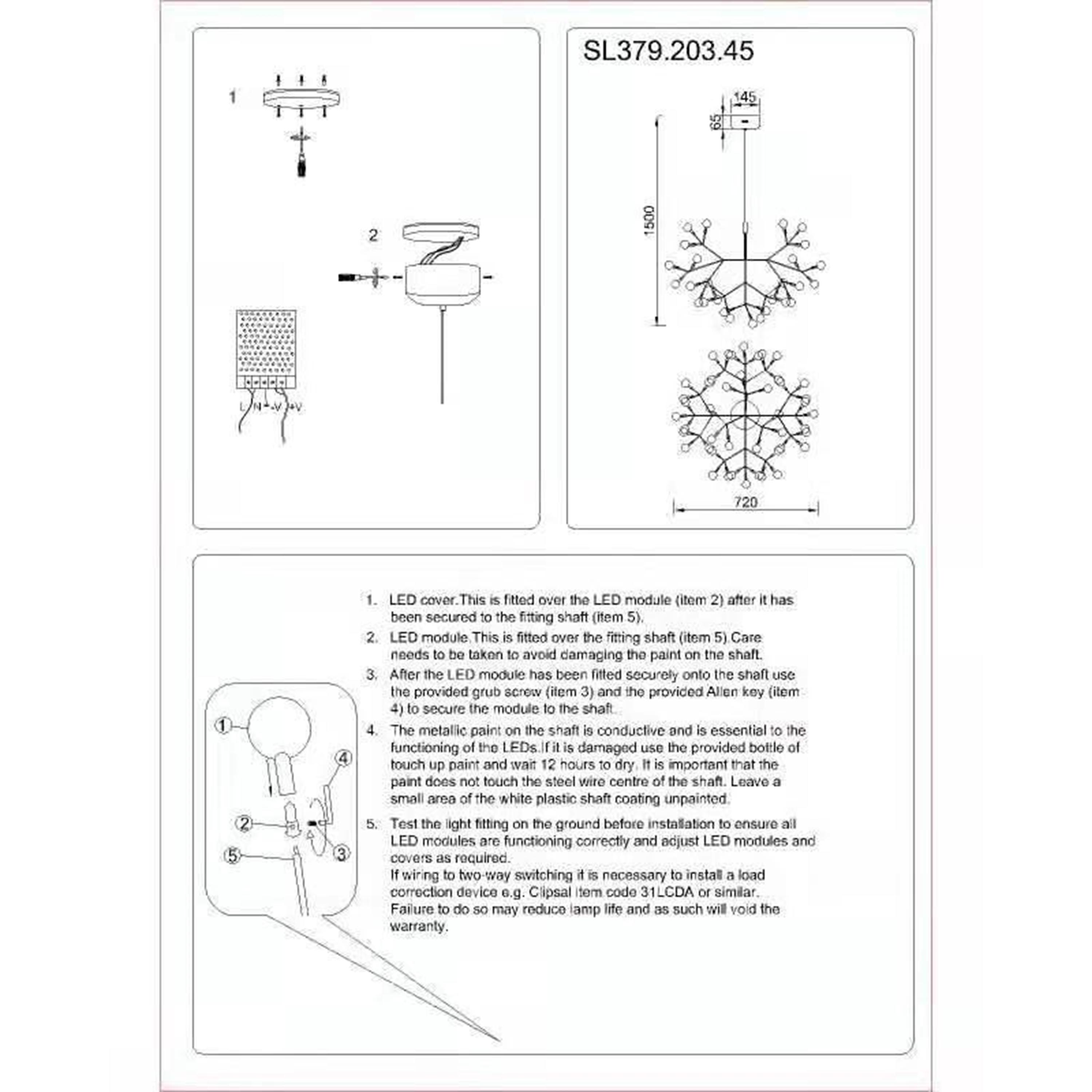 Картинка Подвесная светодиодная люстра ST Luce Rafina SL379.203.45