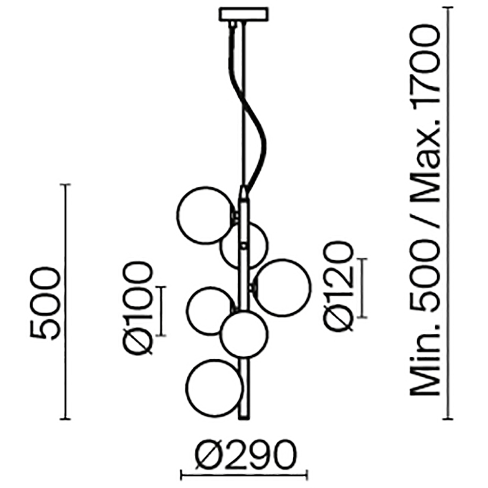 Картинка Подвесной светильник Maytoni MOD545PL-06G