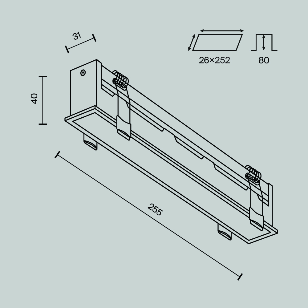 Картинка Встраиваемый светильник Technical DL066-20W3-6K-W