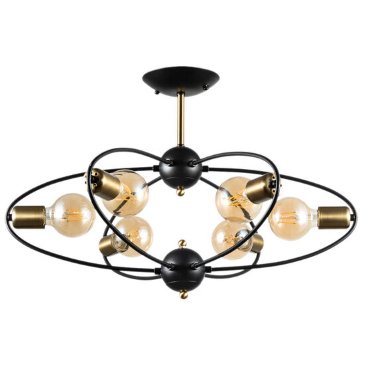 Картинка Потолочная люстра Arte Lamp Glasgow A1963PL-6BK