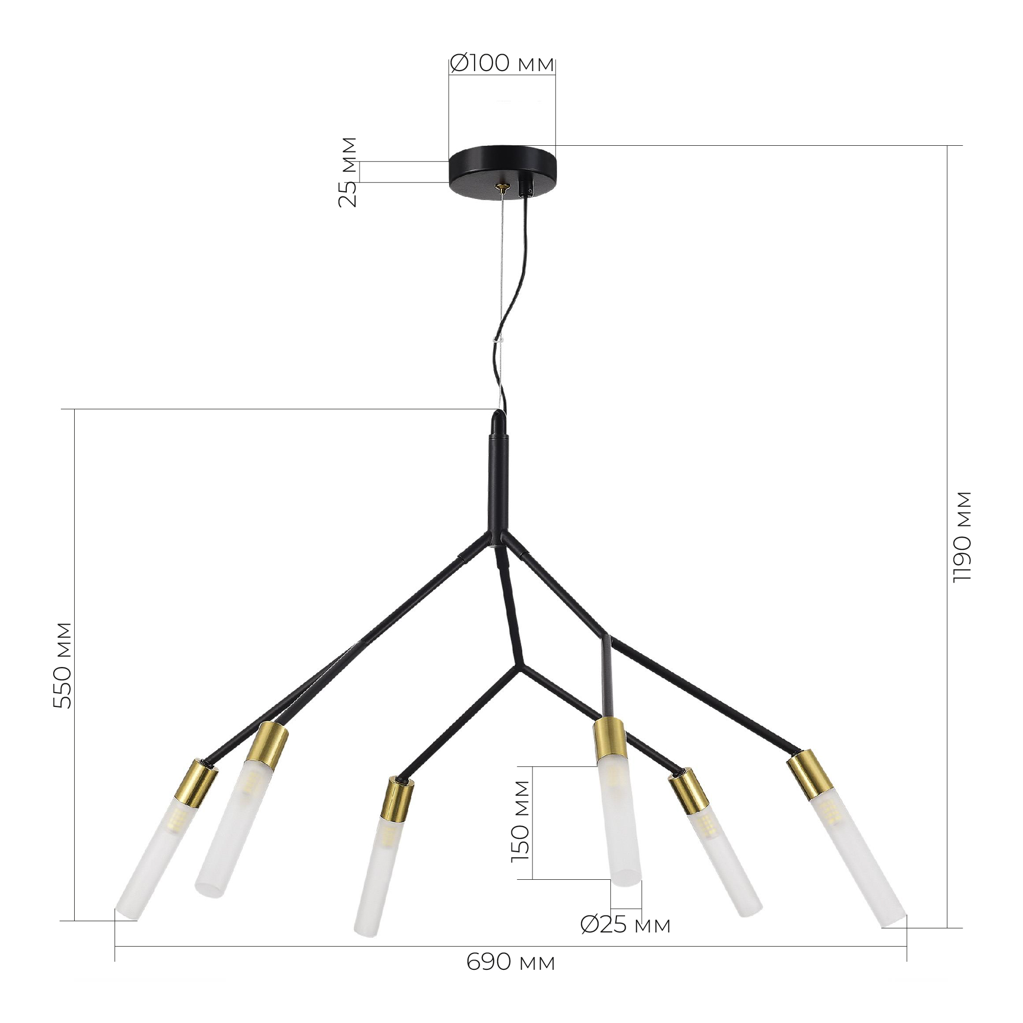 Картинка SLE1129-403-06 Светильник подвесной 