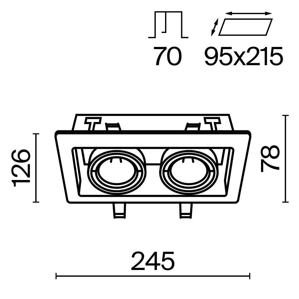 Картинка Встраиваемый светильник Maytoni Metal DL008-2-02-B