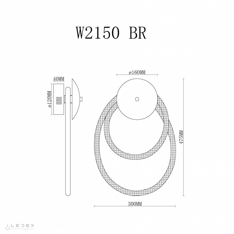 Картинка Светильник настенный iLedex Cross iLedex W2150 BR