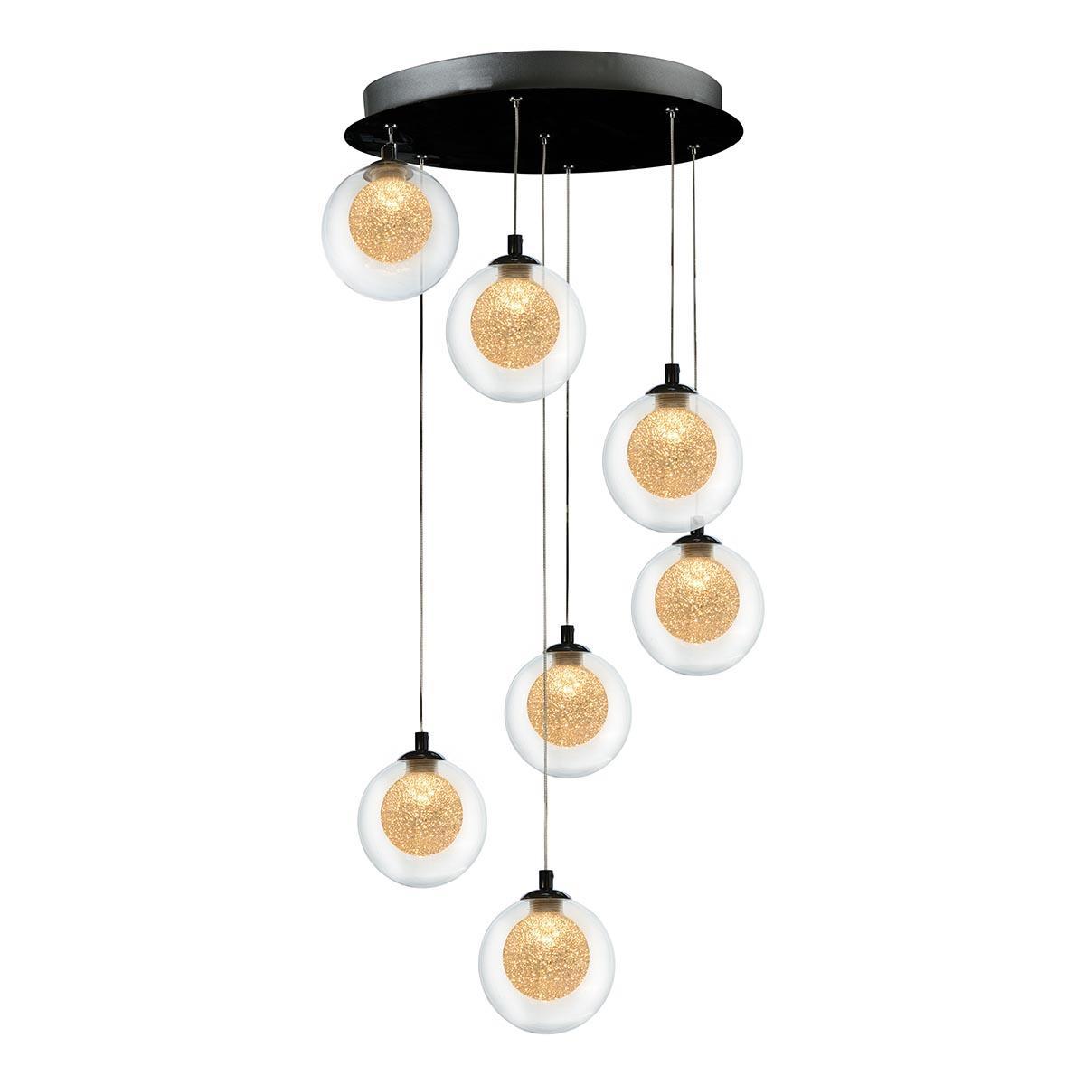 Картинка Подвесная светодиодная люстра iLedex Oblivion C4457-7R CR