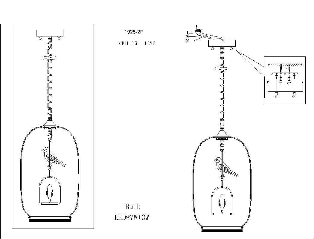Картинка Подвесной светодиодный светильник Favourite Chick 1928-2P